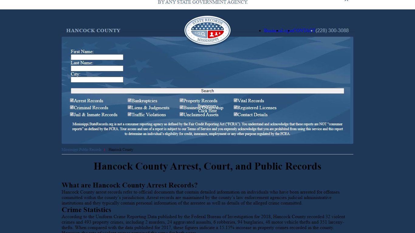 Hancock County Arrest, Court, and Public Records